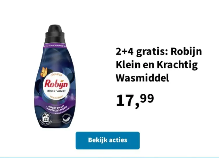 Promotie: Robijn Klein en Krachtig Wasmiddel