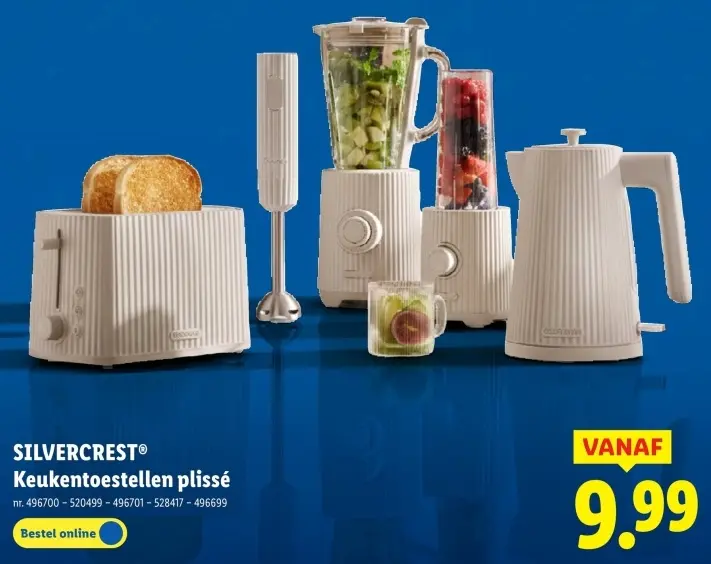 Promotie: Keukentoestellen plissé