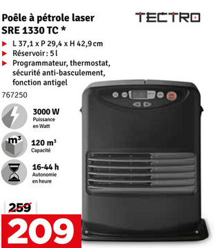 Aanbieding: Poêle à pétrole laser SRE 1330 TC