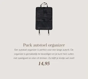 Aanbieding: Puck autstoel organizer