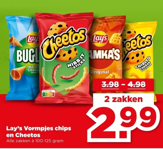 Vormpjes chips en Cheetos