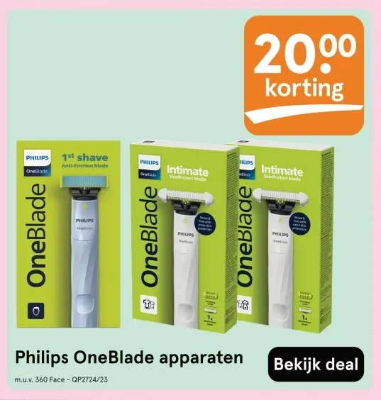 Aanbieding: Philips OneBlade apparaten