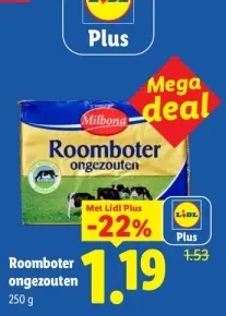 Aanbieding: Roomboter ongezouten