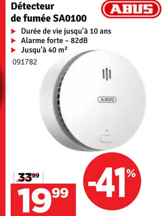 Promotie: Détecteur de fumée SA0100
