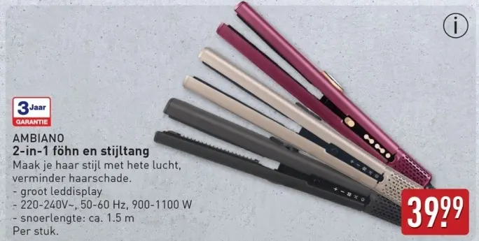 Aanbieding: 2-in-1 föhn en stijltang