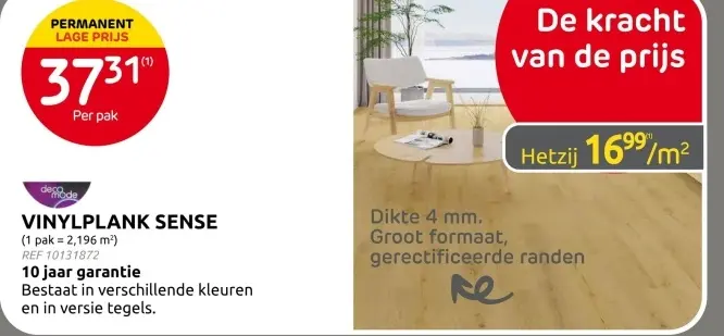 Promotie: Vinylplank sense