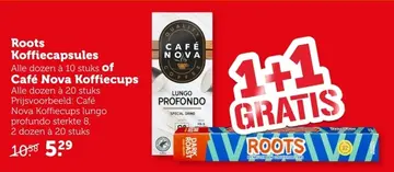 Aanbieding: Roots Koffiecapsules Café Nova Koffiecups