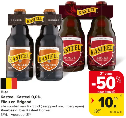 Promotie: Bier Kasteel, Kasteel 0,0%, Filou en Brigand