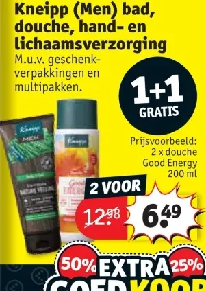 Promotie: Kneipp (Men) bad, douche, hand- en lichaamsverzorging