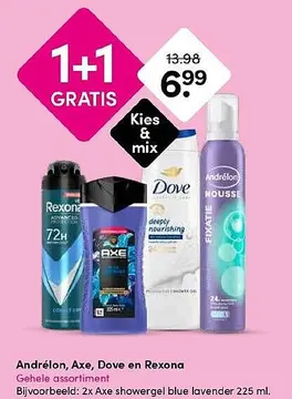 Aanbieding: Andrélon, Axe, Dove en Rexona