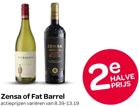 Aanbieding: Zensa & Fat Barrel Wijn