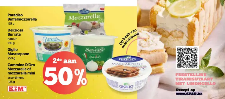 Promotie: Buffelmozzarella, Burrata natuur, Mascarpone