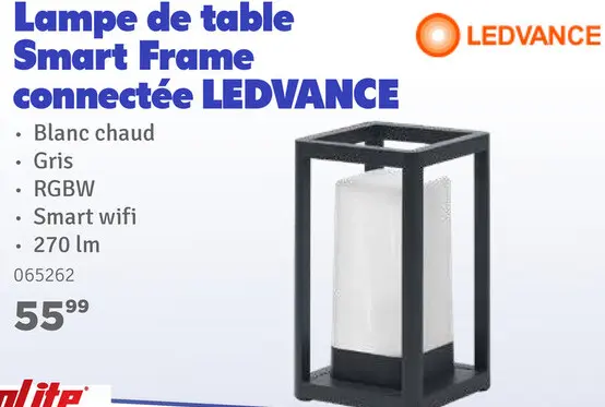 Offre: Lampe de table Smart Frame connectée