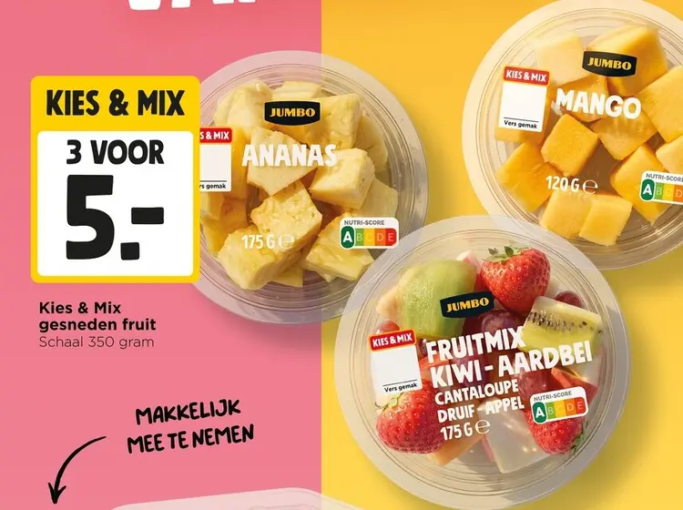 Aanbieding: Kies & Mix gesneden fruit