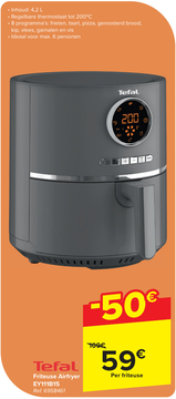 Aanbieding: Tefal Friteuse Airfryer EY111B15