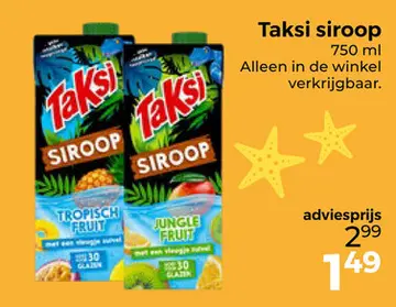 Aanbieding: Taksi siroop