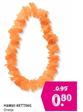 Aanbieding: Hawaii slinger - 115 cm - oranje 