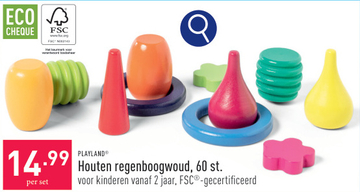 Aanbieding: Houten regenboogwoud