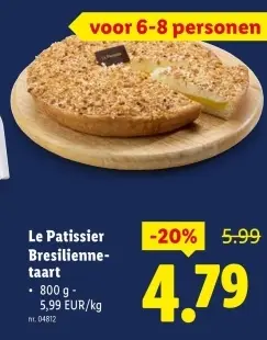 Promotie: Bresiliennetaart