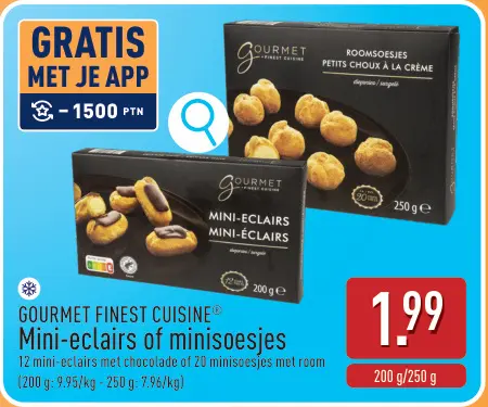 Promotie: GOURMET FINEST CUISINE® Mini-eclairs of minisoesjes