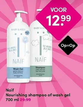 Aanbieding: Naïf Nourishing shampoo of wash gel