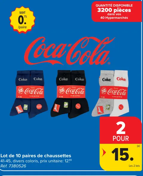Offre: Lot de 10 paires de chaussettes