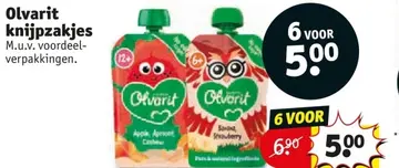 Aanbieding: Olvarit knijpzakjes
