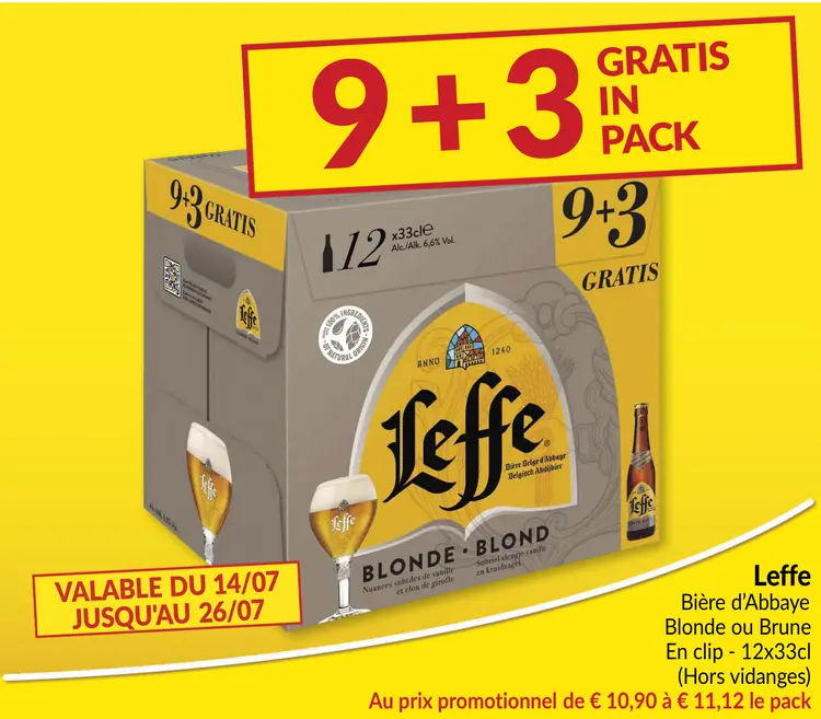 Offre: Bière d'Abbaye Blonde ou Brune