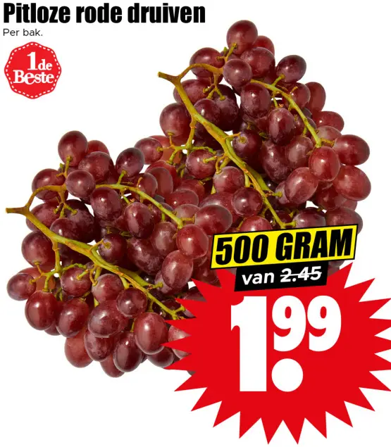 Aanbieding: Pitloze rode druiven