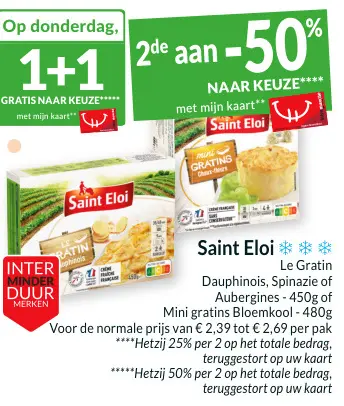 Promotie: Le Gratin Dauphinois, Spinazie of Aubergines of bloemkool