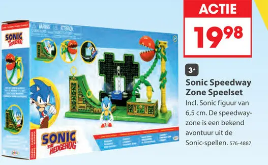 Aanbieding: Sonic Speedway Zone speelset inclusief 6,5 cm  figuur