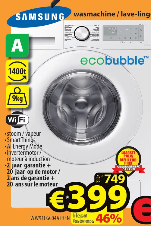 Aanbieding: wasmachine / lave-linge