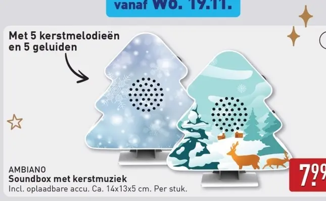 Aanbieding: Soundbox met kerstmuziek
