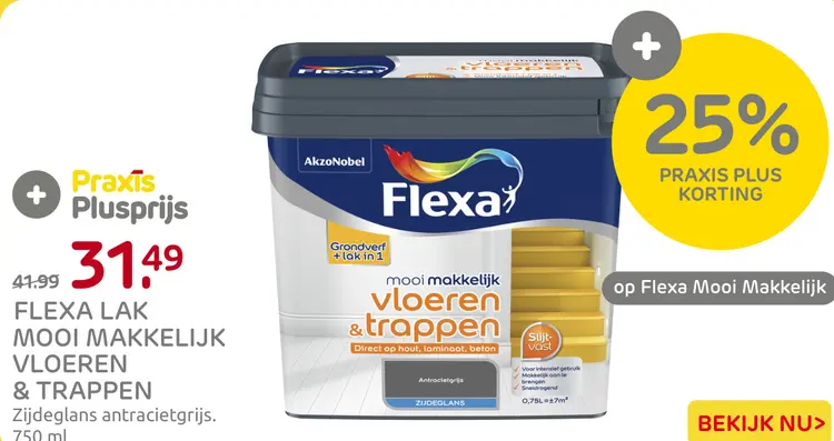 Aanbieding: Flexa lak mooi makkelijk vloeren & trappen