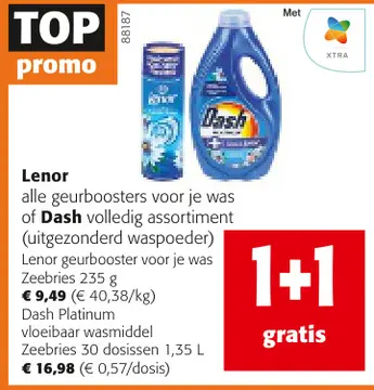 Aanbieding: Lenor alle geurboosters voor je was of Dash