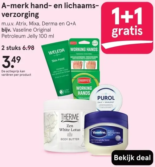 Aanbieding: A-merk hand- en lichaamsverzorging