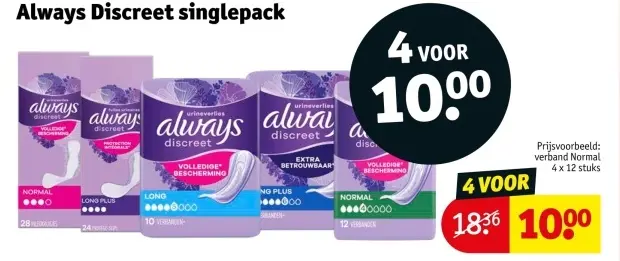 Aanbieding: Always Discreet singlepack