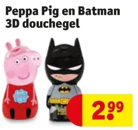 Aanbieding: Peppa Pig en Batman 3D douchegel