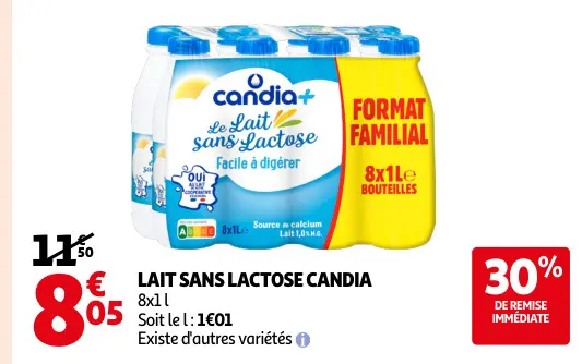 Promotie: Lait sans lactose
