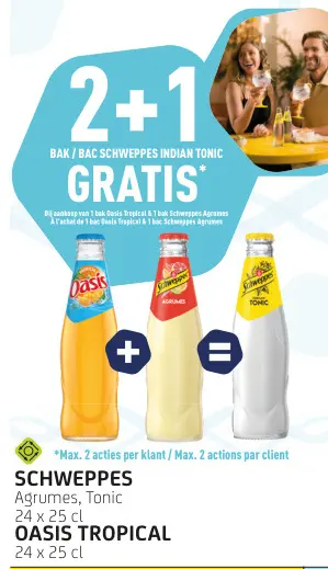 Offre: SCHWEPPES Agrumes, Tonic OASIS TROPICAL