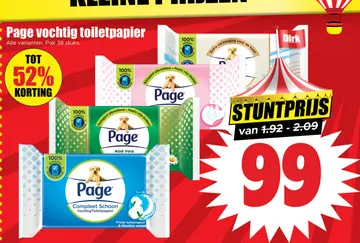 Aanbieding: Page vochtig toiletpapier
