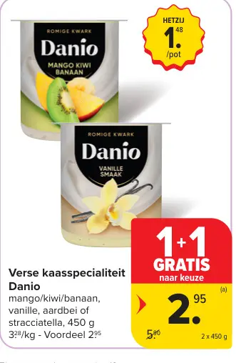 Promotie: Verse kaasspecialiteit Danio