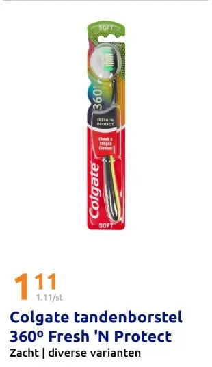 Promotie: Colgate tandenborstel 360° Fresh 'N Protect