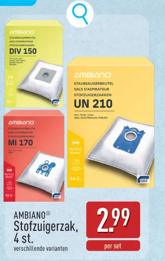 Promotie: Stofzuigerzak