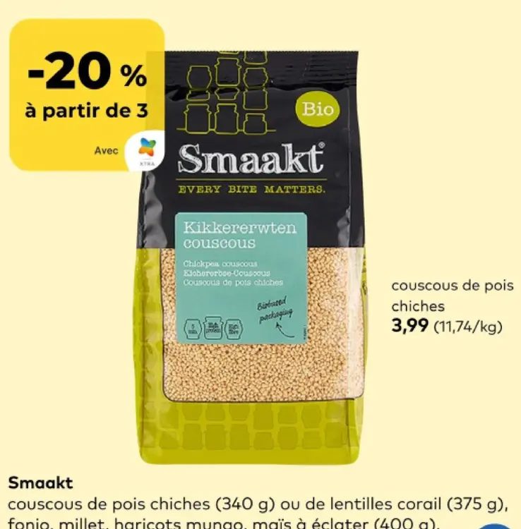 Offre: couscous de pois chiches