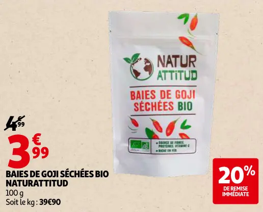 Promotie: Baies de goji séchées bio