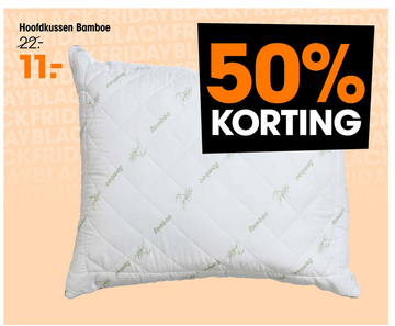 Aanbieding: Hoofdkussen Bamboe Wit