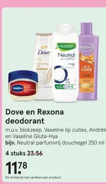 Aanbieding: Dove en Rexona deodorant