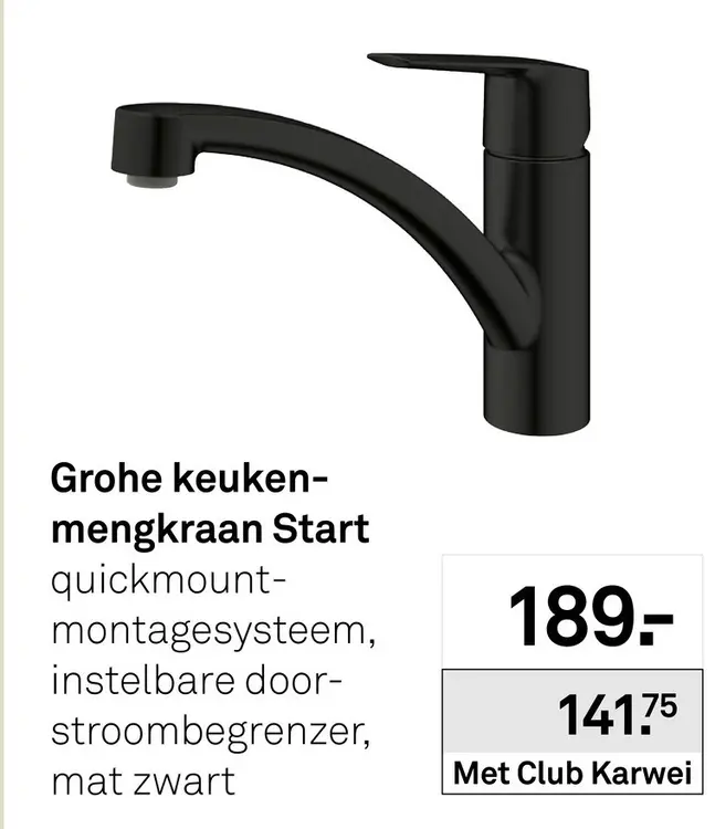 Aanbieding: Grohe keukenmengkraan Start