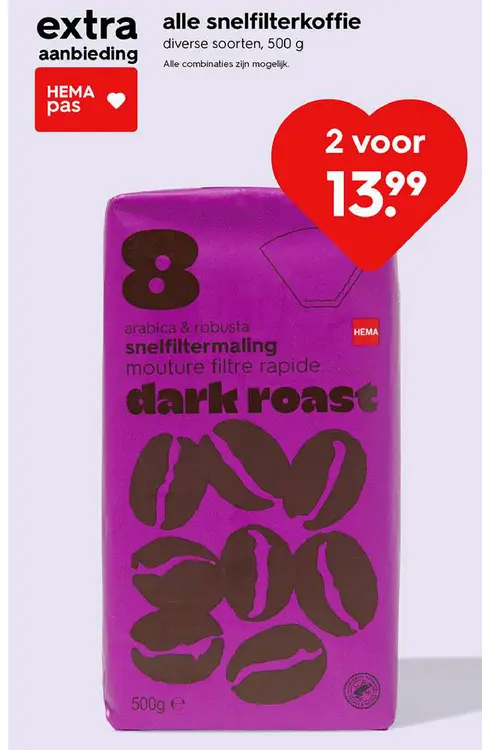 Promotie: snelfilterkoffie